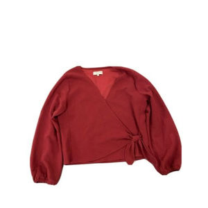 Thread And Texture Madewell Red Vneck Blouse Size Large